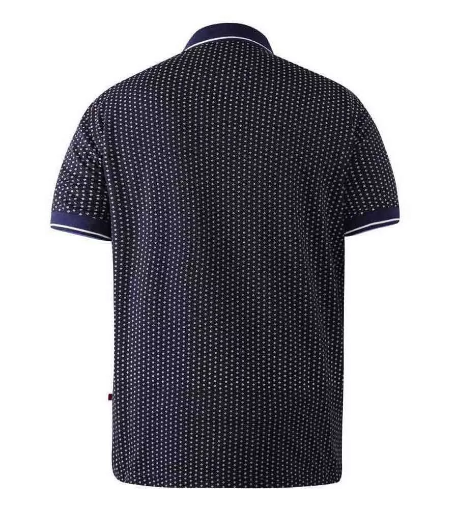 Big Mens Polo Shirt with All Over Print and Chest Embroidery (Battersea)