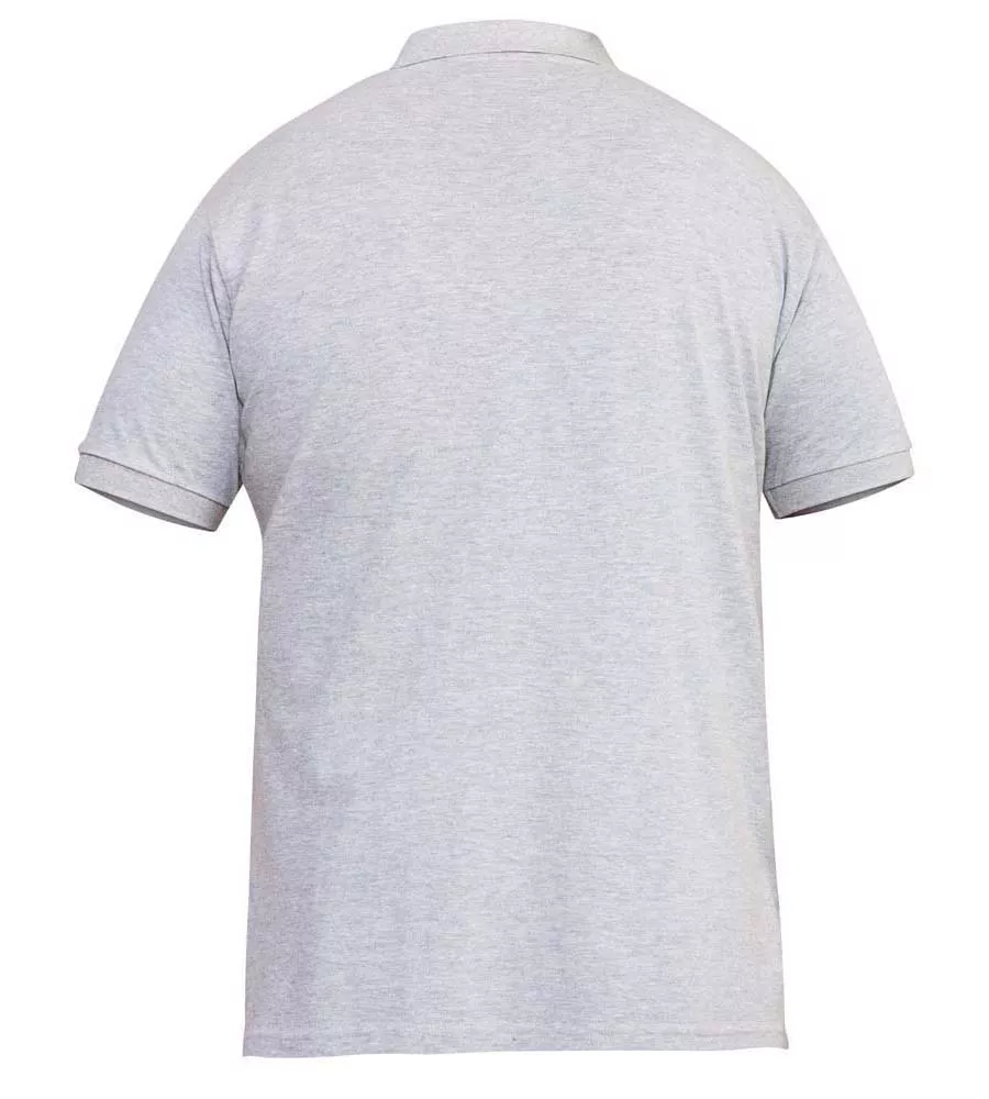 Mens Combed Grey Pique Polo Shirt With Pocket (GRANT GREY)