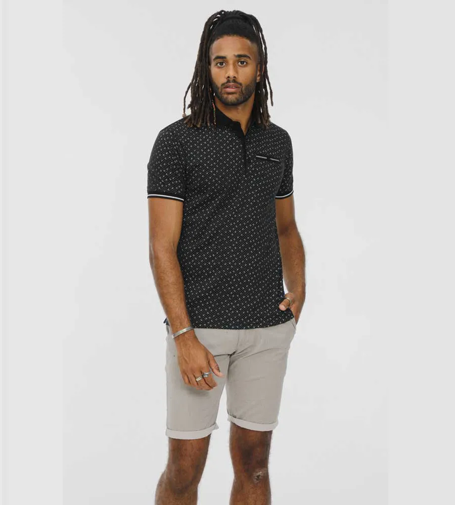 Mens Polo Shirt Featuring All Over Print Design (WILSON)