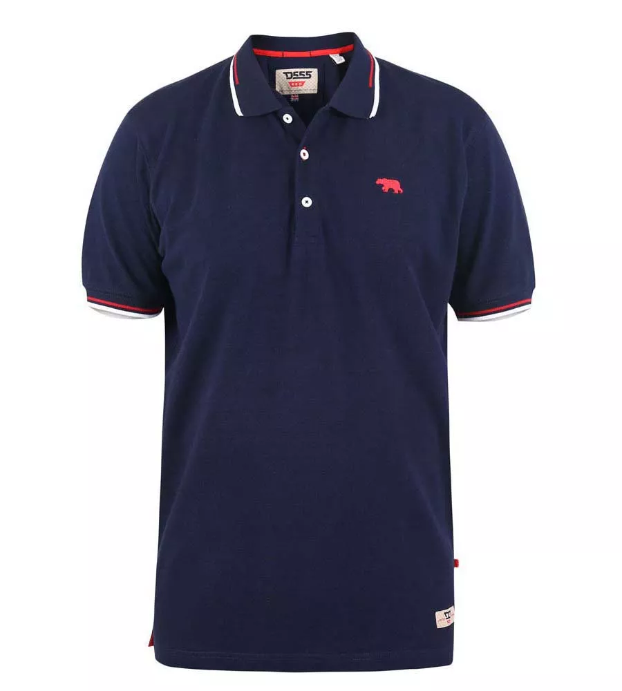 Tall Mens Polo Shirt with Chest Embroidery and Double Tipping (Stanbridge)