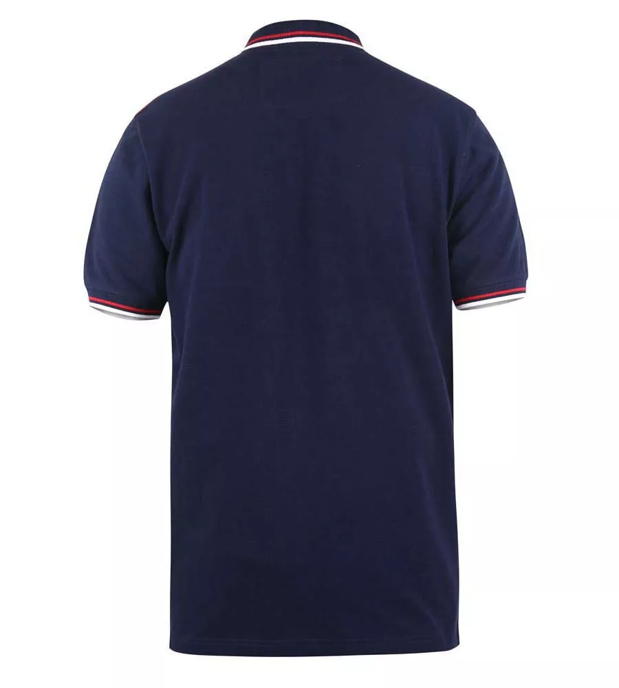 Tall Mens Polo Shirt with Chest Embroidery and Double Tipping (Stanbridge)