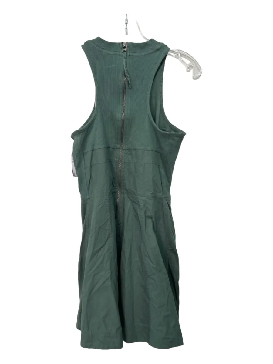 Daily Practice Green Cotton Rayon Back Zip Pockets Dress Size M