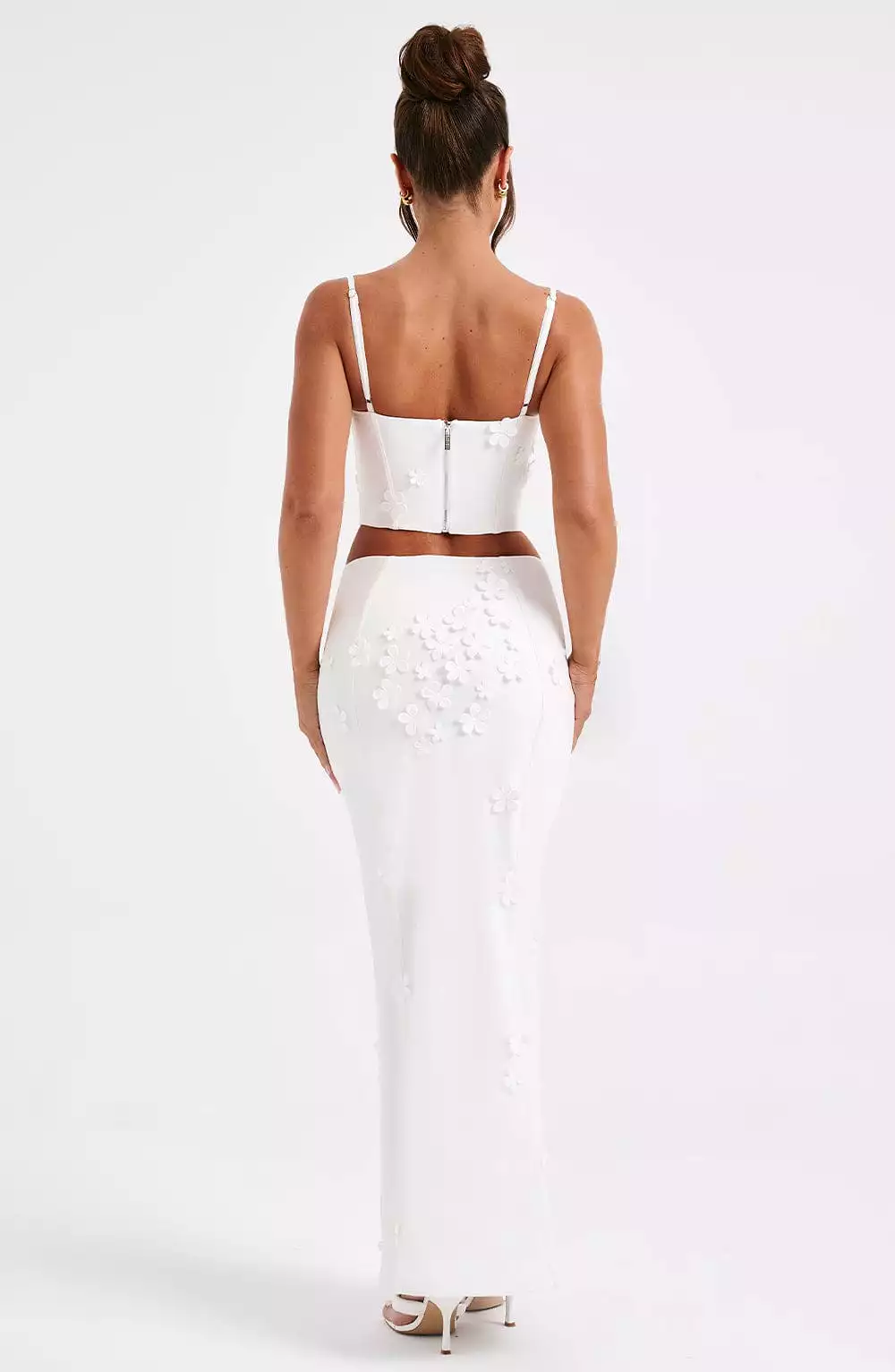 Dalary Maxi Skirt - White: White Maxi Skirt for Women - Buy Online