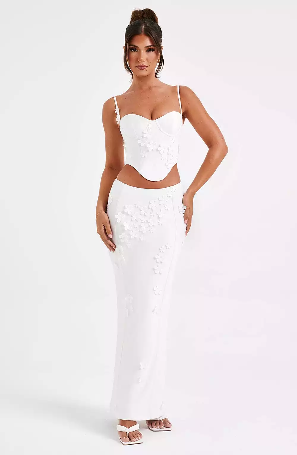 Dalary Maxi Skirt - White: White Maxi Skirt for Women - Buy Online