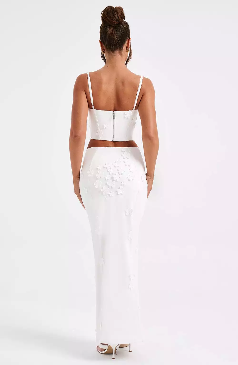 Dalary Maxi Skirt - White: White Maxi Skirt for Women - Buy Online