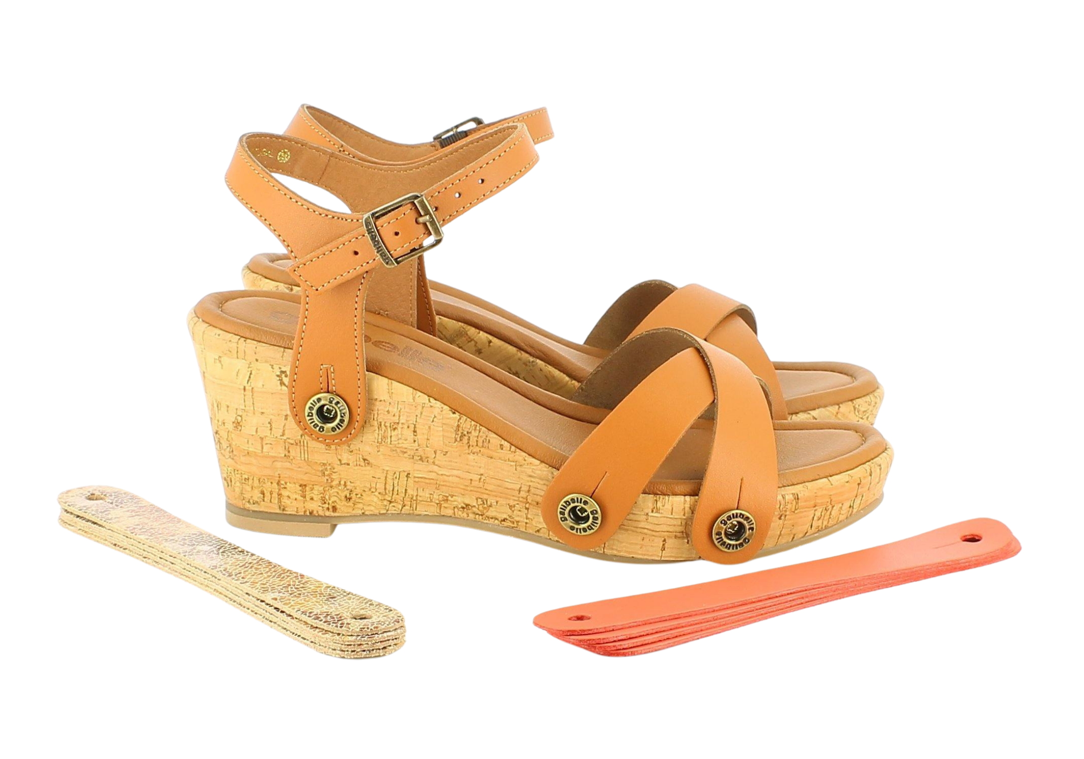 Daniela Cork Pack - Camel, Light Red, Floral Brown Straps - Best Price