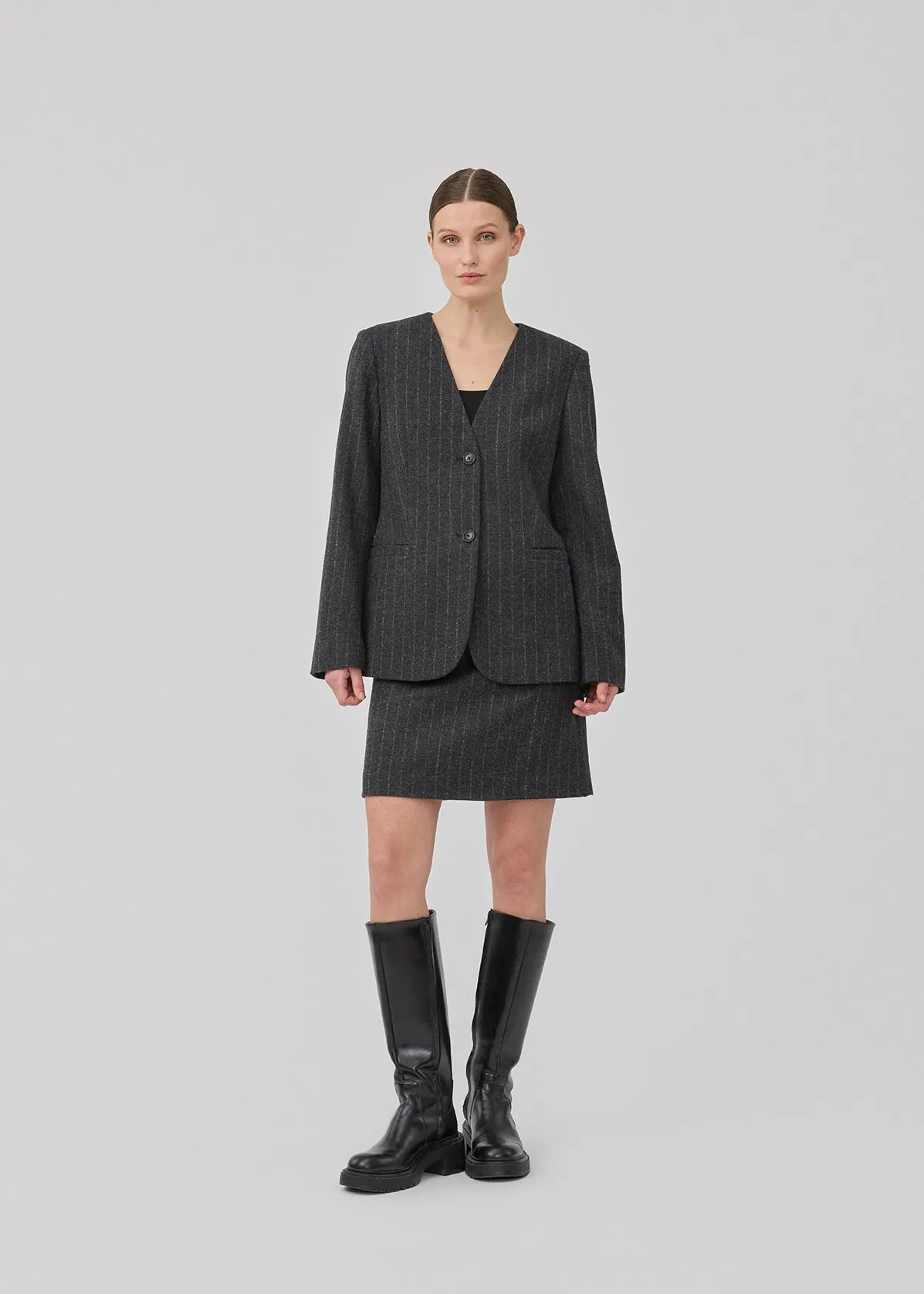 Dark Grey Pinstripe KristolMD Blazer