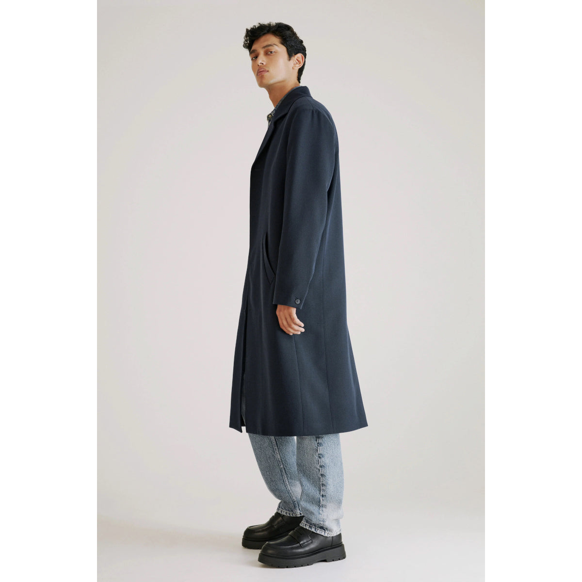 Dark Navy Twill Coat from Hope Zone