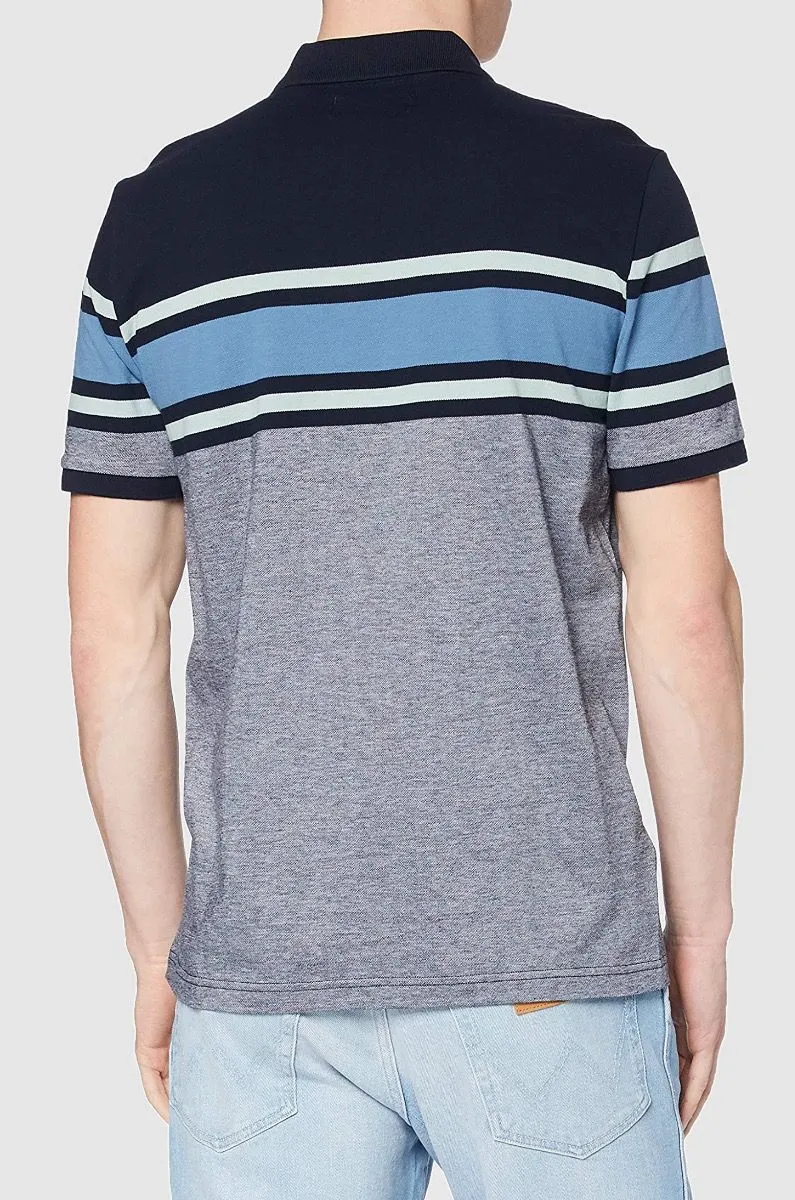 Dark Sapphire Chest Stripe Short Sleeve Polo Shirt by Original Penguin