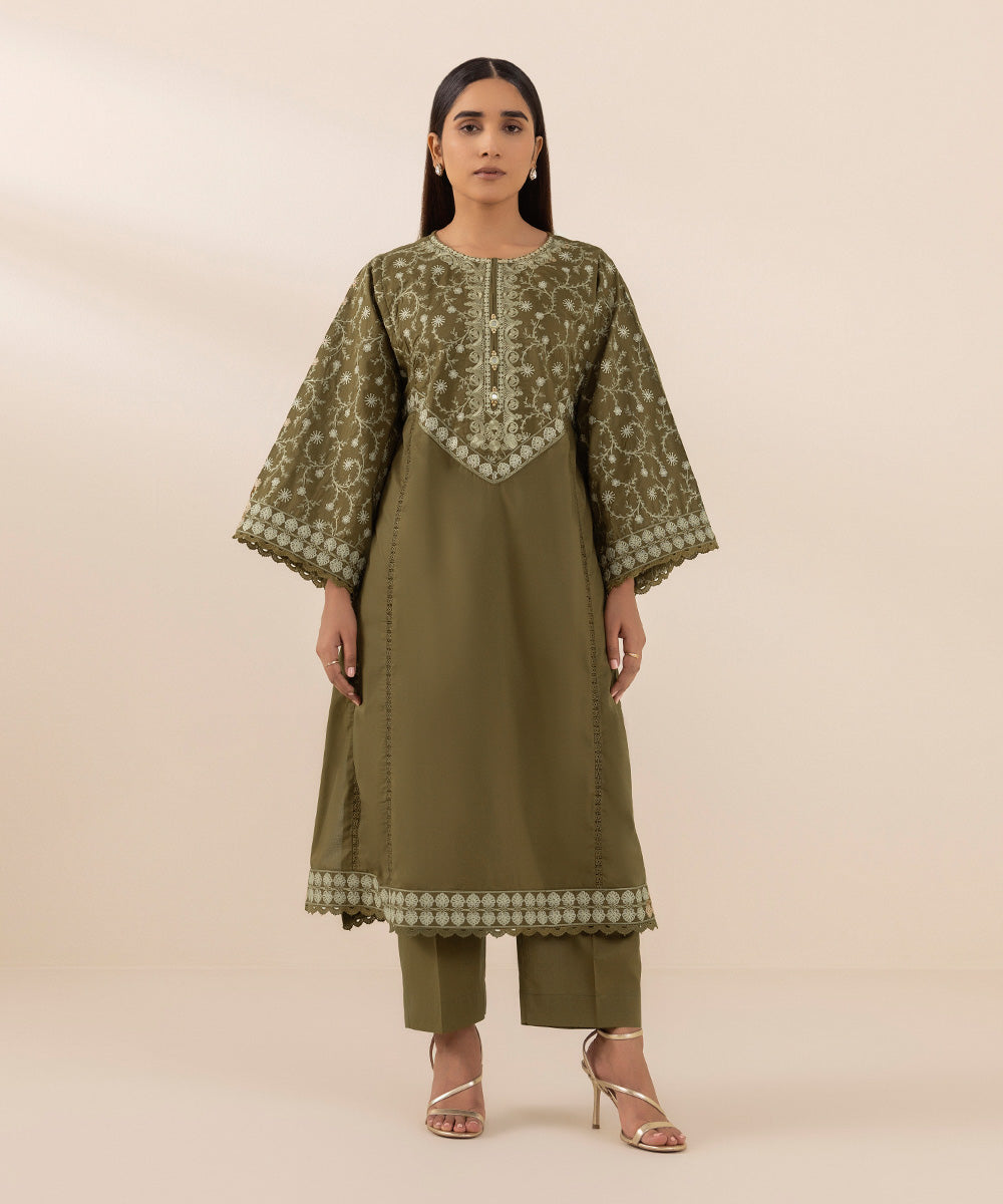 Designer Lawn Shirt with Embroidery