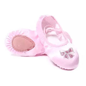 DoGeek Pink Ballet Shoes Adults Children Satin Ballet Pumps Dance Gymnastic