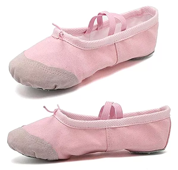 DoGeek Women's Ballet Shoes, Ballet Flats, Ballet Pumps, Pilates Shoes, Yoga Shoes, Dance Shoes, Gymnastics Split Soft Canvas Sh