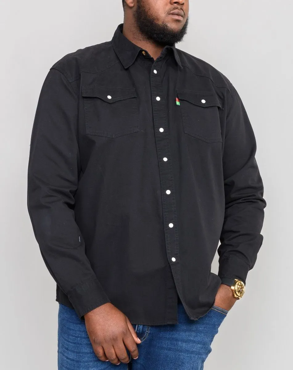 Black Duke Regular Fit Western Denim Shirt