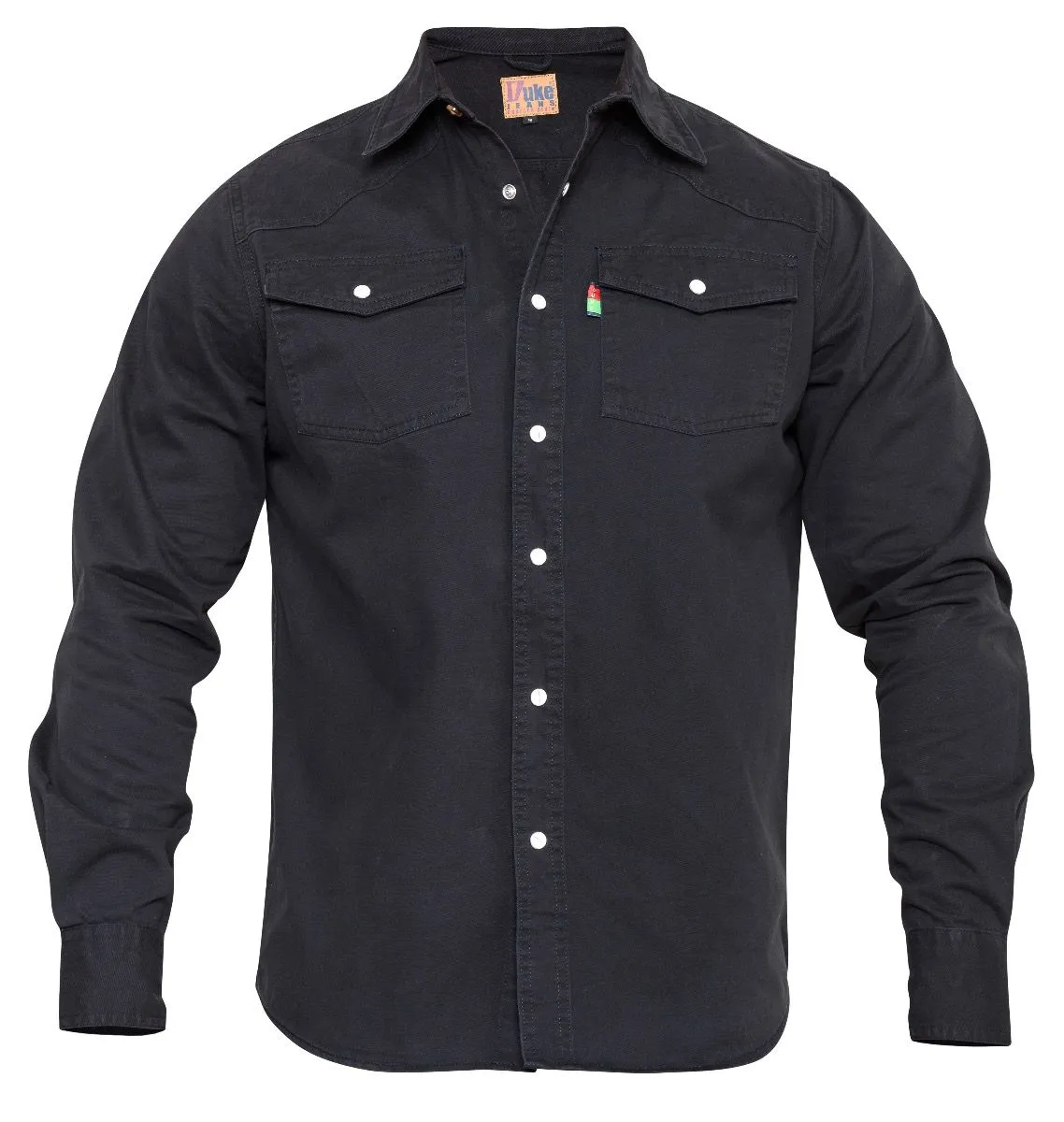 Black Duke Regular Fit Western Denim Shirt