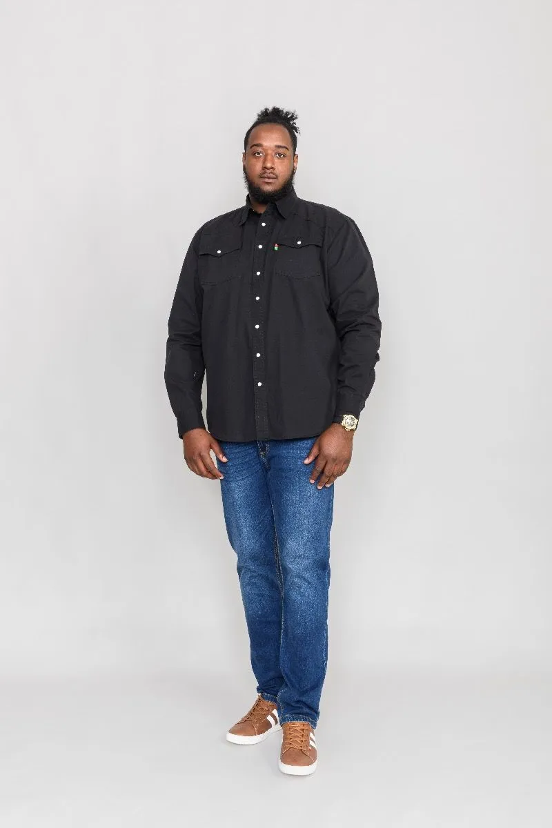 Black Duke Regular Fit Western Denim Shirt