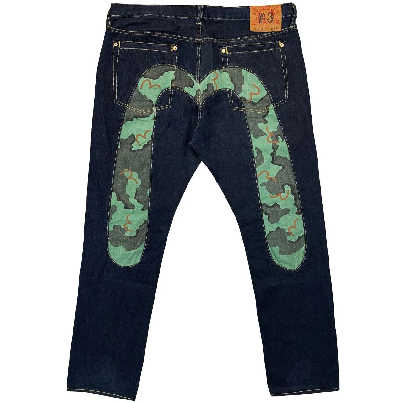 Evisu Ishigaki Camo Daicock Denim Jeans