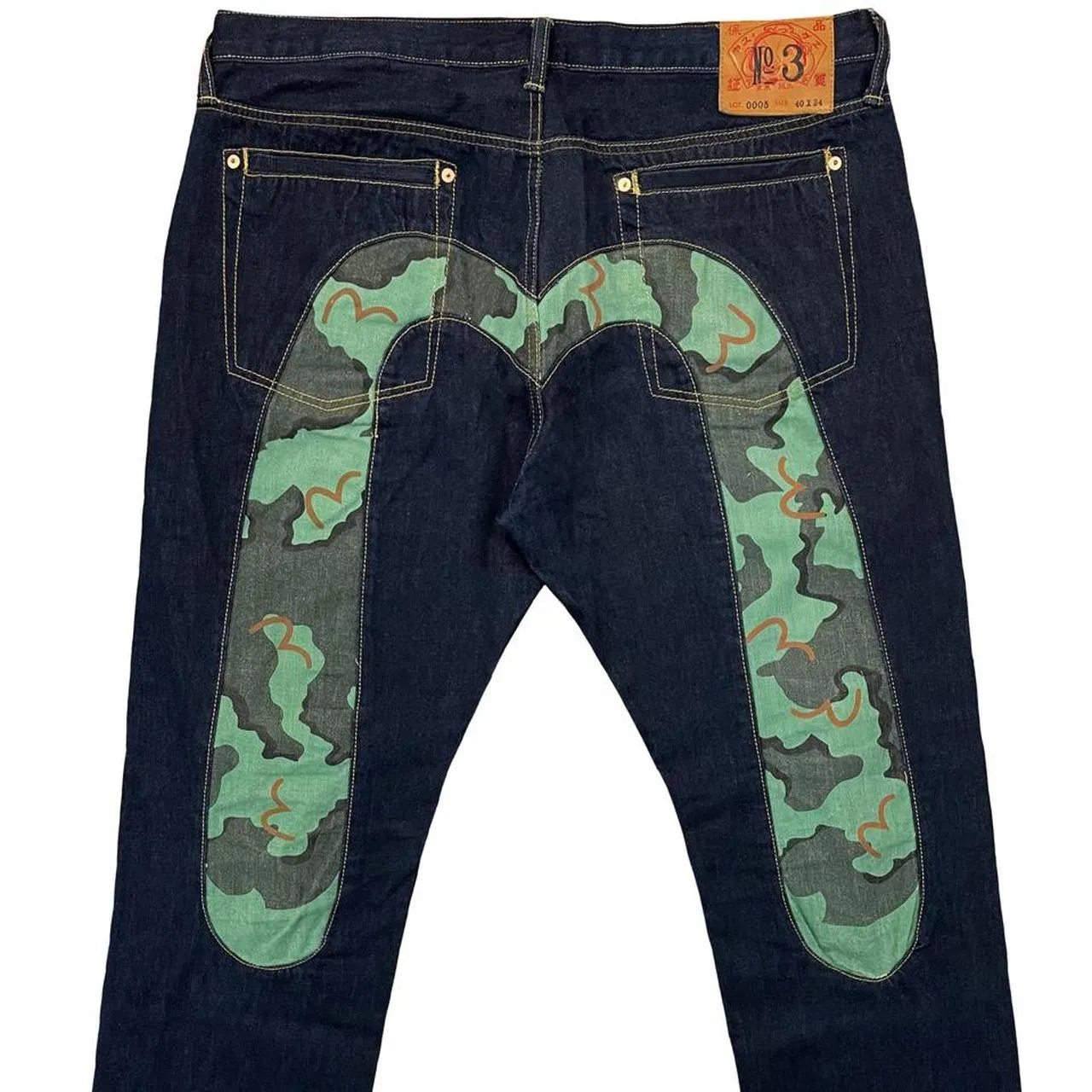 Evisu Ishigaki Camo Daicock Denim Jeans