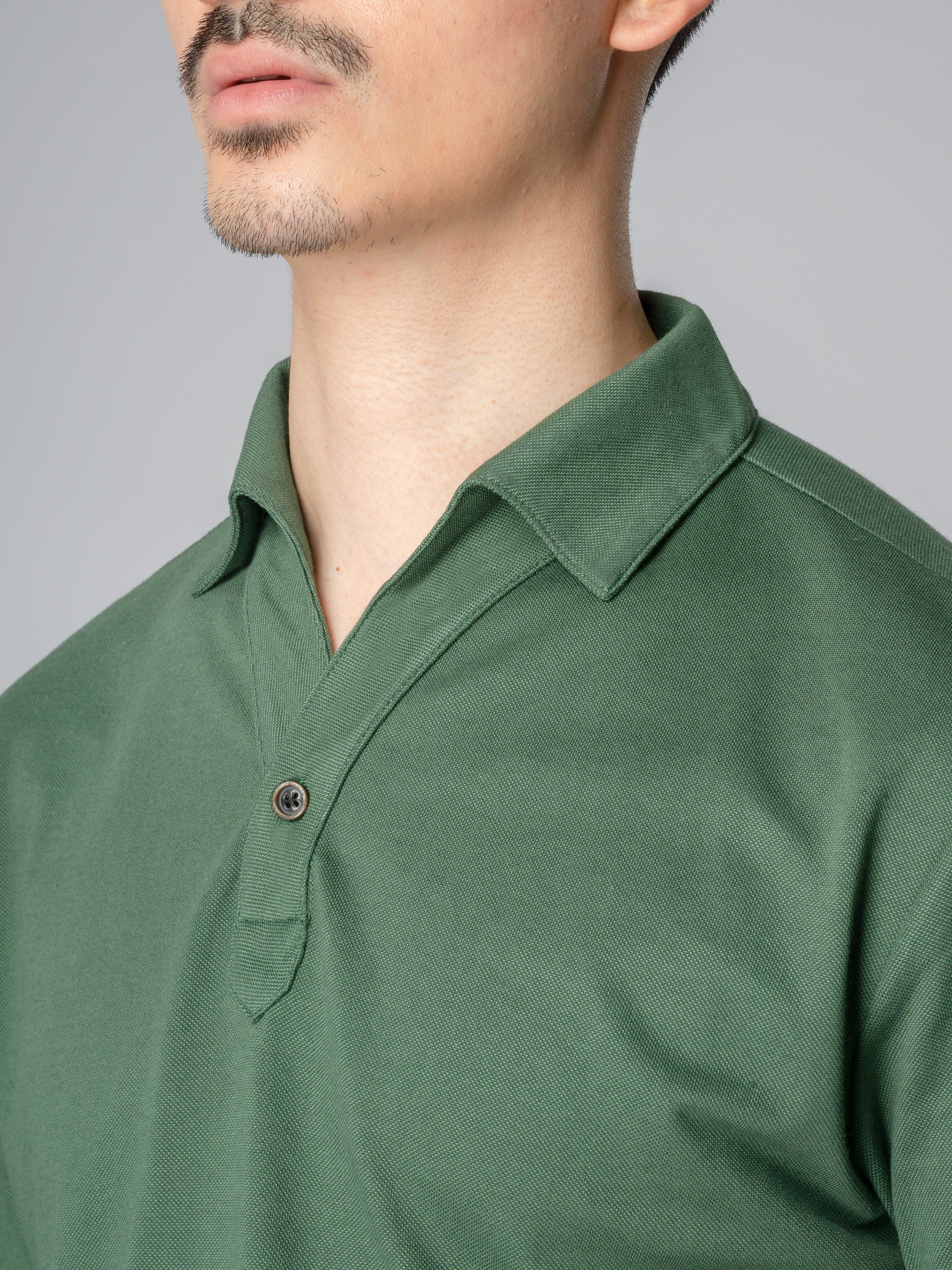 Ezio Polo Shirt - Forest Green Single Collar