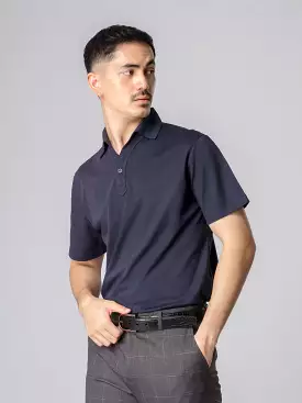 Ezio Polo Shirt - Navy Blue - One-Collar Piece