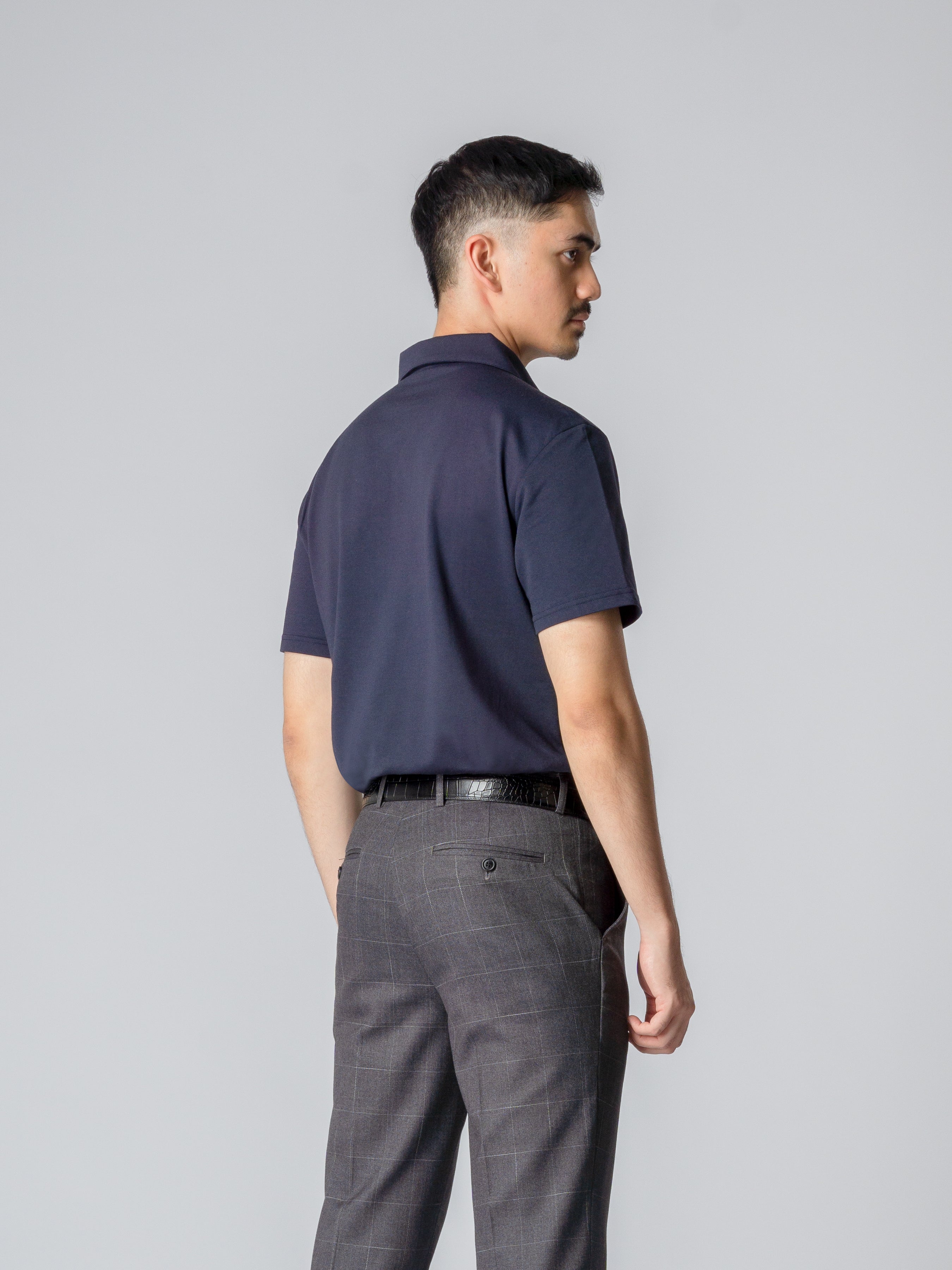 Ezio Polo Shirt - Navy Blue - One-Collar Piece