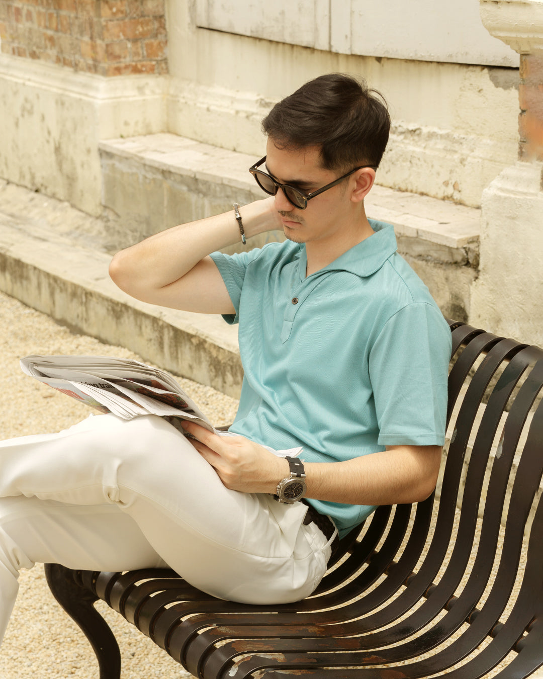 Ezio Polo Shirt - Turquoise Collar