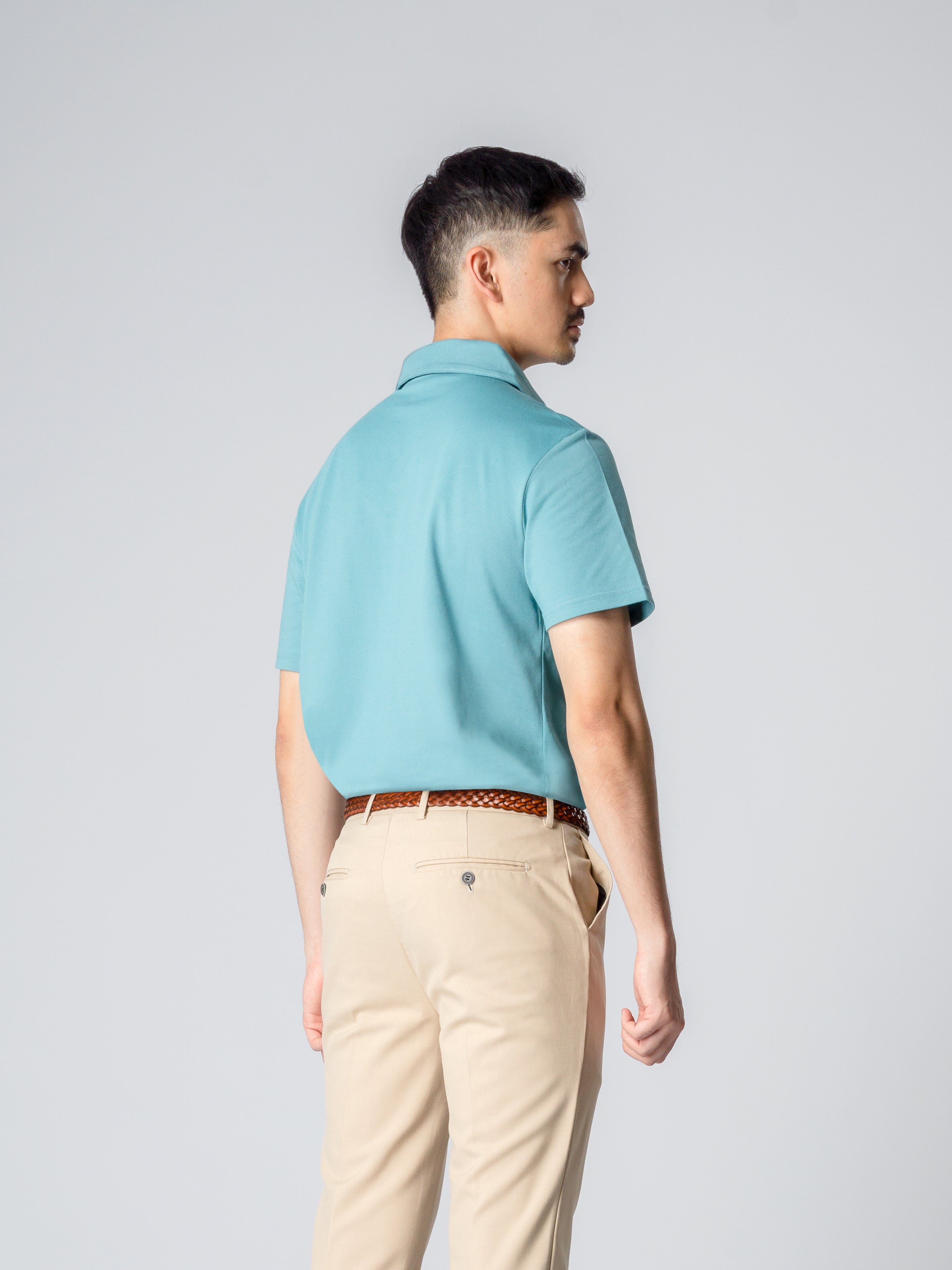 Ezio Polo Shirt - Turquoise Collar