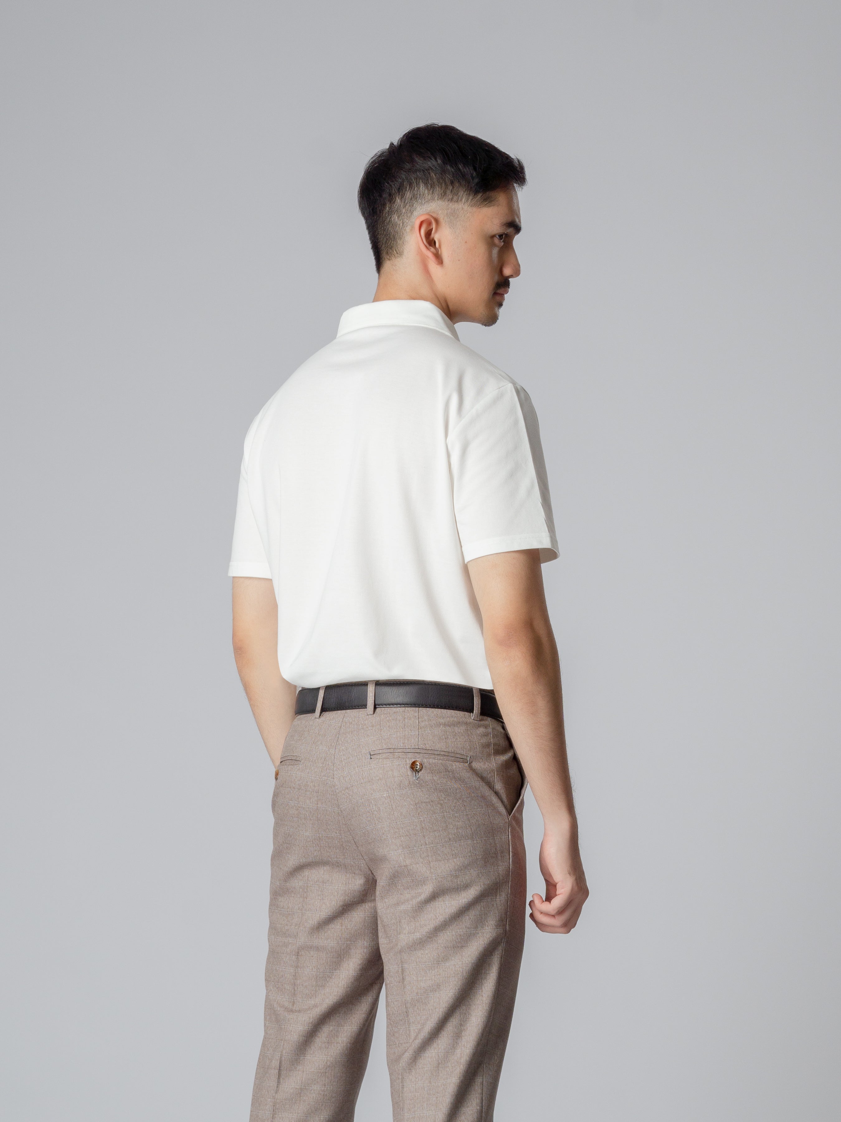 Ezio Polo Shirt - White One-Piece Collar - Buy Now