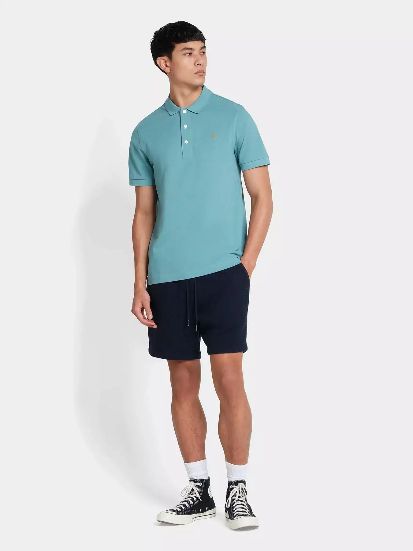 Farah Men's Pique Polo T-Shirt - Short Sleeved, Blanes model