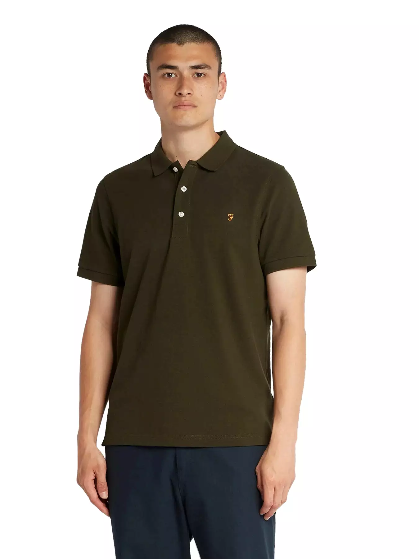 Farah Men's Pique Polo T-Shirt - Short Sleeved, Blanes model