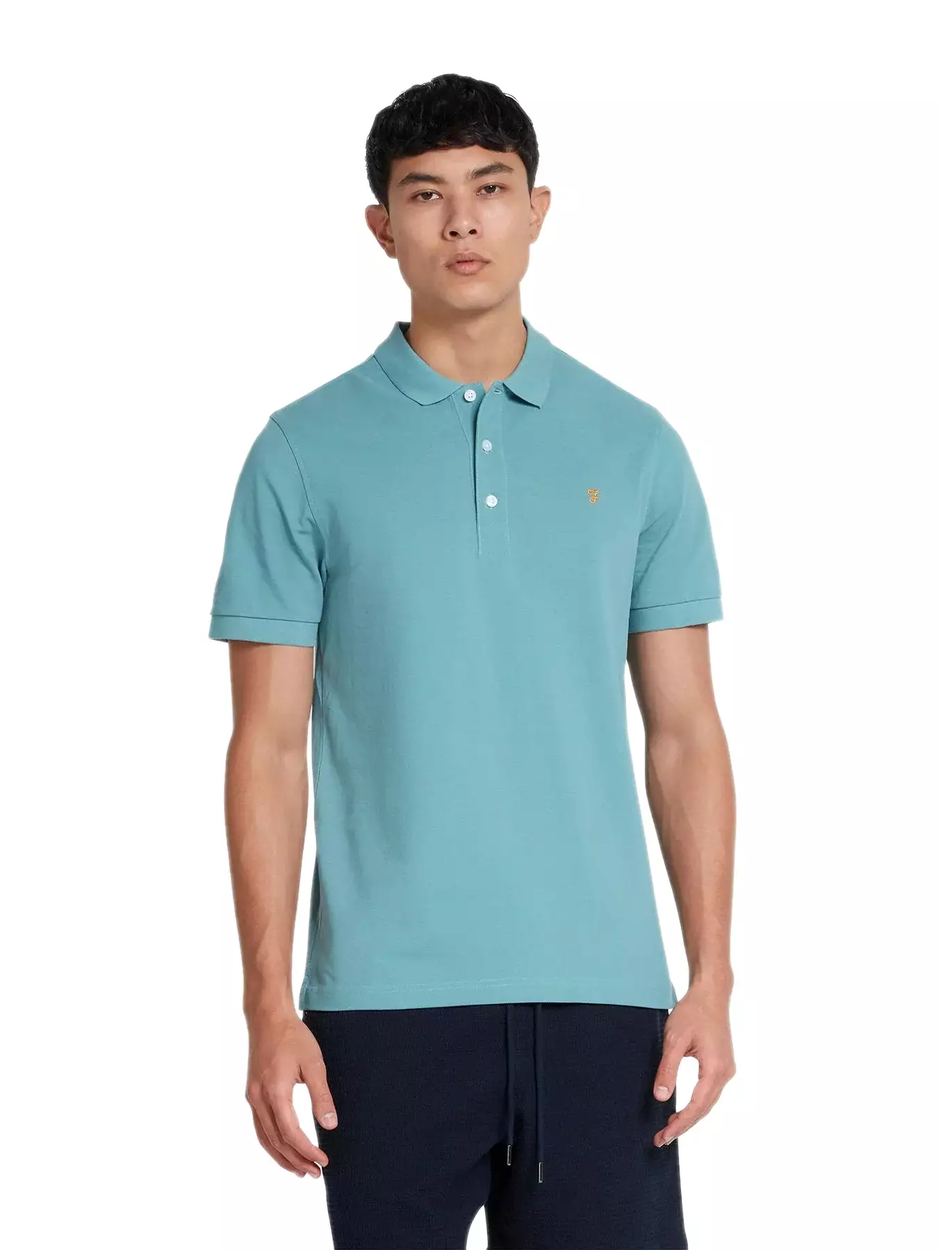 Farah Men's Pique Polo T-Shirt - Short Sleeved, Blanes model