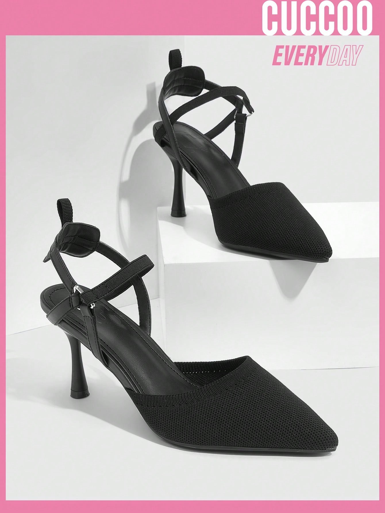 Fashionable and Comfortable Black High Heel Dress Pumps for Spring and Summer.