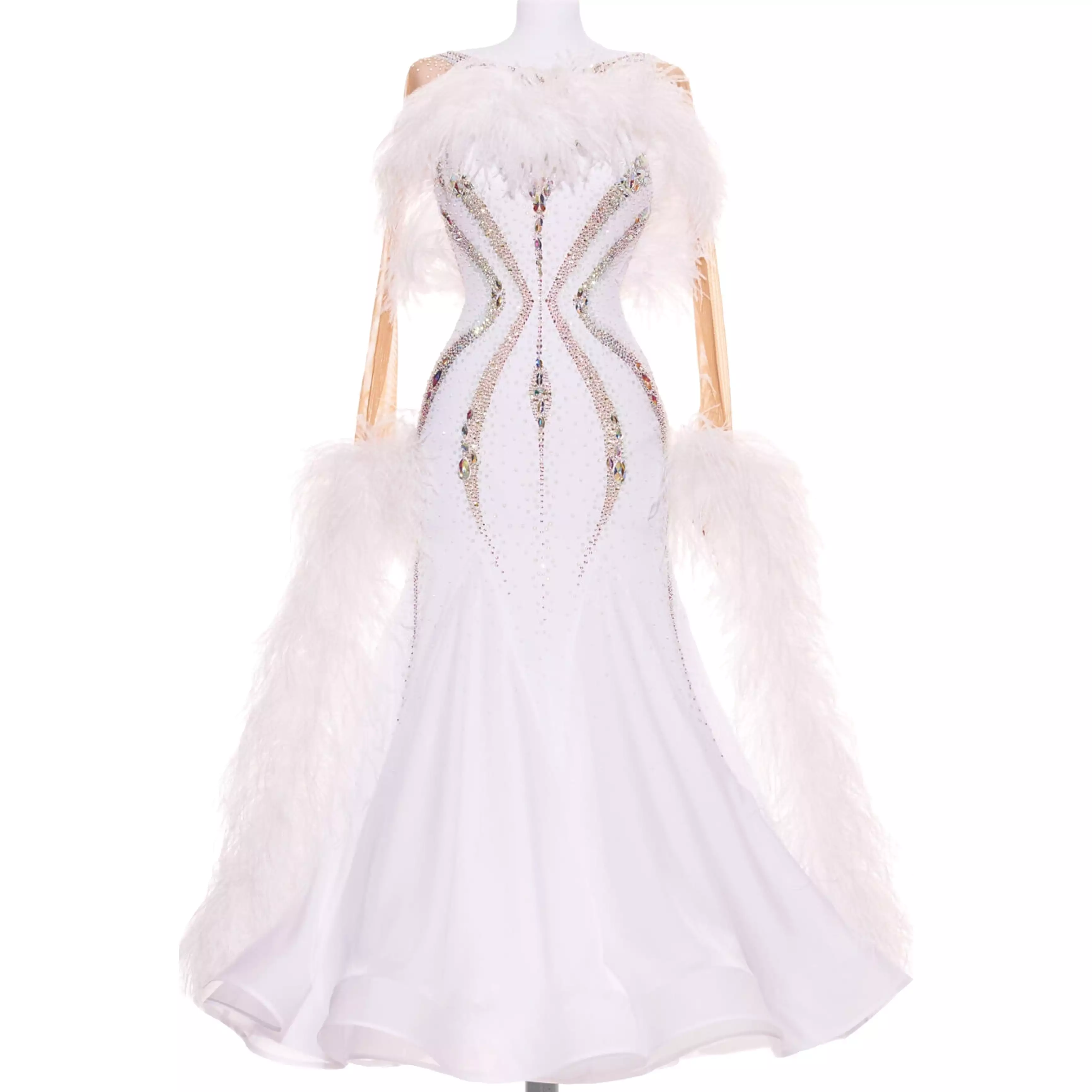 Feather Boa Ballroom Dress