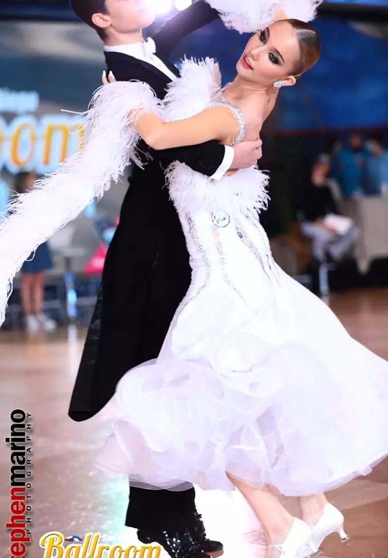 Feather Boa Ballroom Dress