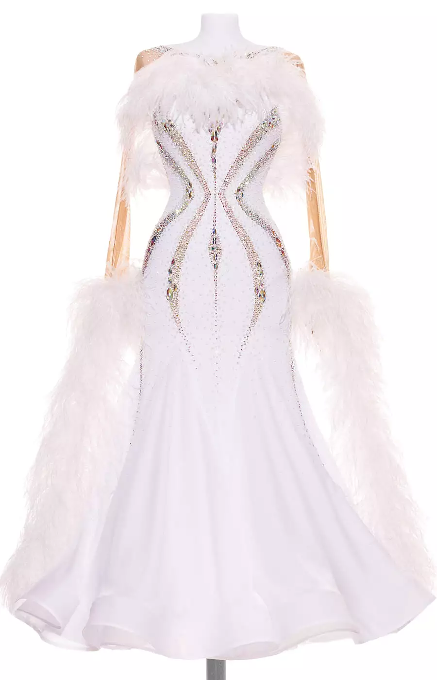 Feather Boa Ballroom Dress