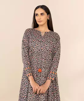 Flared Lawn Shirt with Embroidery