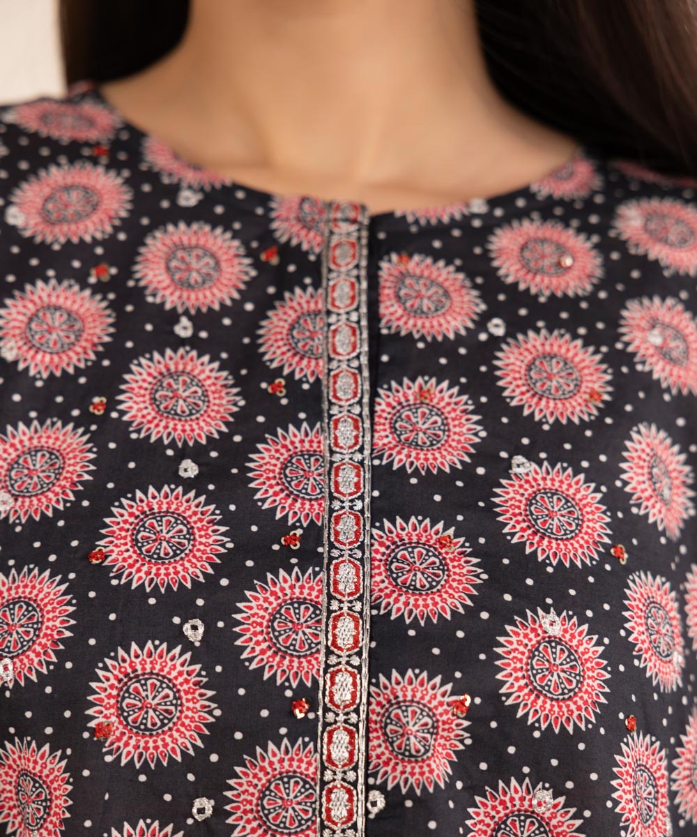 Floral Embroidered Lawn Shirt