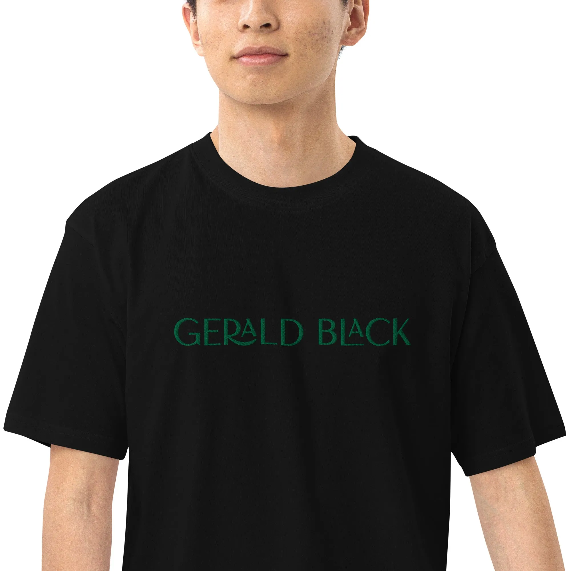 Gerald Black Premium Heavyweight Black Statement Men's T-Shirt KGN