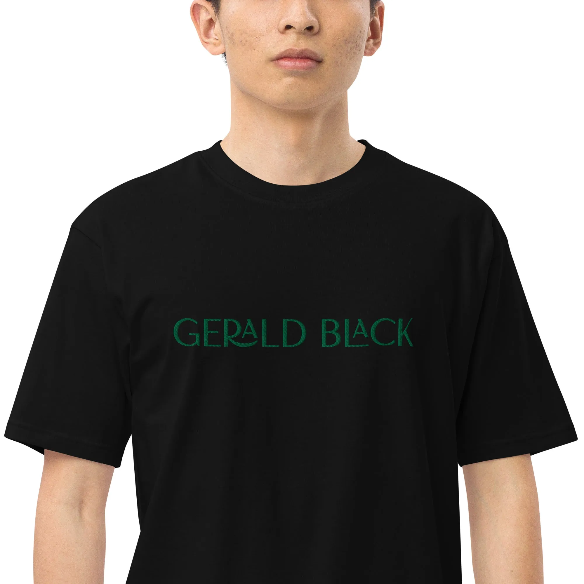 Gerald Black Premium Heavyweight Black Statement Men's T-Shirt KGN