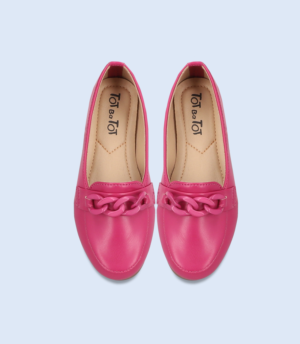 Girls Fuschia Casual Pumps KG0055