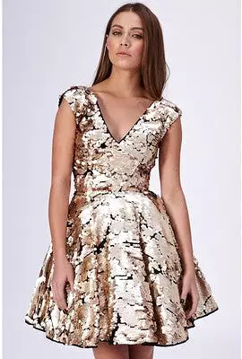 Gold Sequin Prom Dress - Sparkling Evening Gown | Shop Now