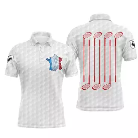 Golf Fan Polo Shirt, Original Golf Gift, Quick-Drying Men's and Women's Polo, French Flag, Golf Club, Golf Ball