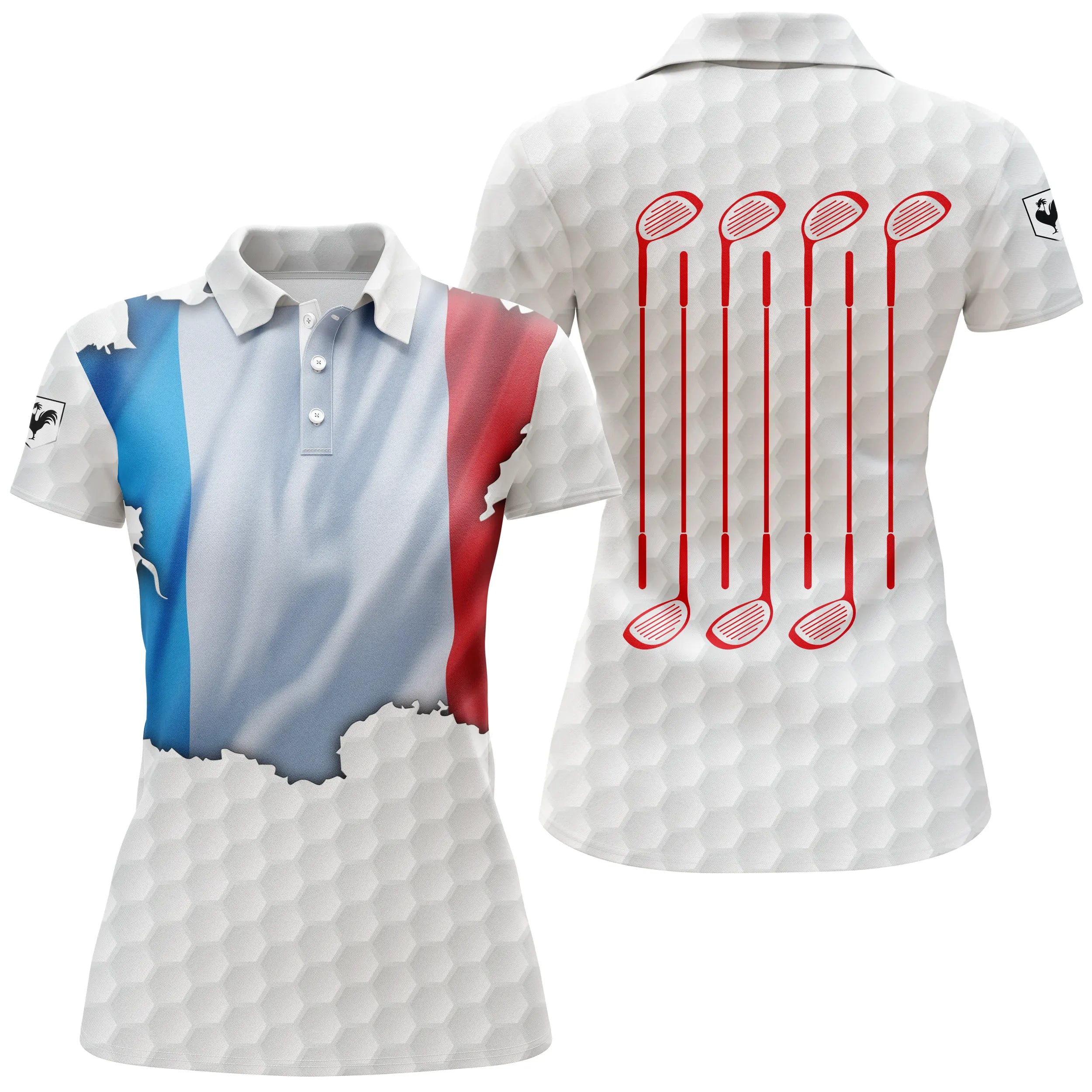 Golf Fan Polo Shirt, Original Golf Gift, Quick-Drying Men's and Women's Polo, French Flag, Golf Club, Golf Ball