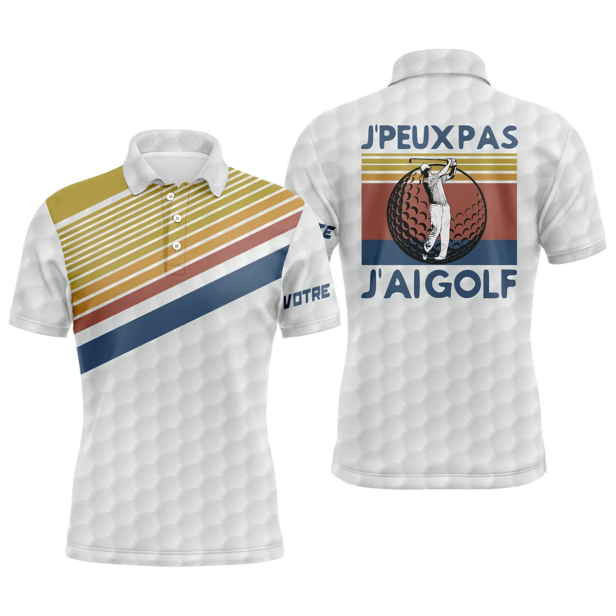 Golfer's Personalized, Quick-Dry Polo Shirt for Men and Women, Vintage Style