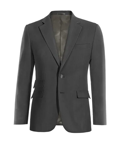 gray wide lapel slim fit blazer