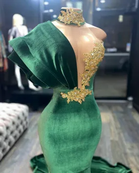 Long Green Evening Prom Gowns