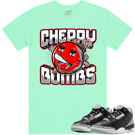 Green Glow 3s Shirt for Jordan 3 - Red Cherry Bombs