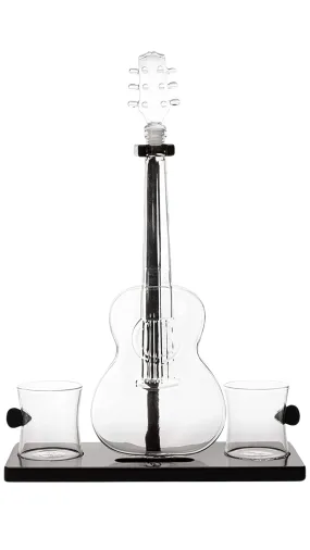 Guitar Decanter with 2 Glasses