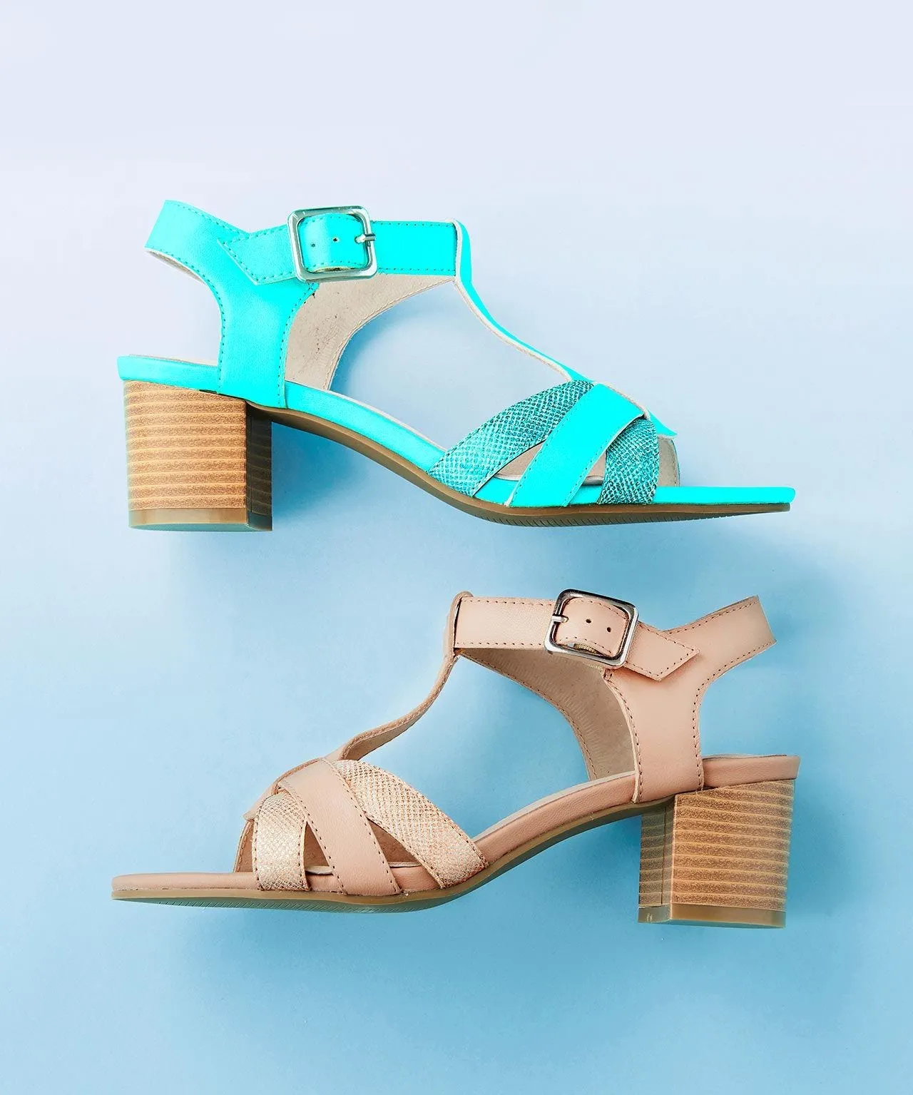 Leather Sandal Heeled