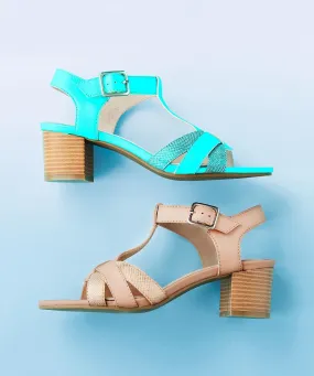 Leather Sandal Heeled