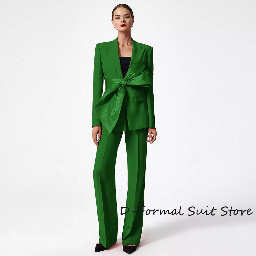 High Street Women's Red 2-Piece Suit with Pointed Lapel - Perfect for Prom and Parties